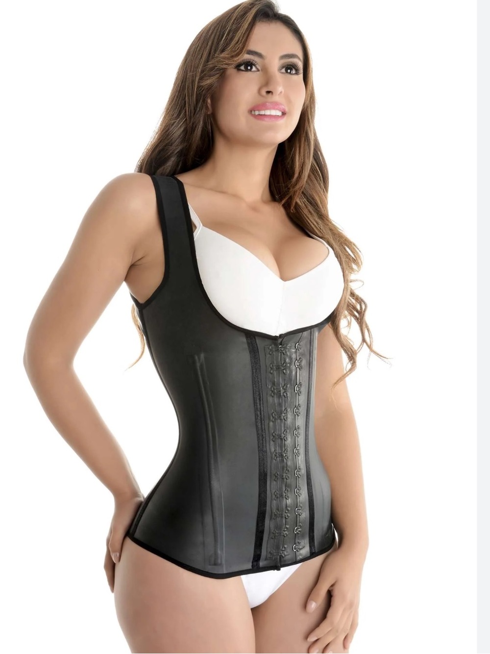 Authentic Waist Shaperz Colombian Latex Waist Trainer Vest Black Size M